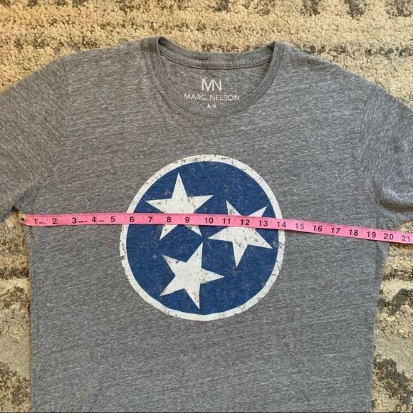 Marc Nelson Gray Graphic Short Sleeve Crewneck Medium - Picture 5 of 6